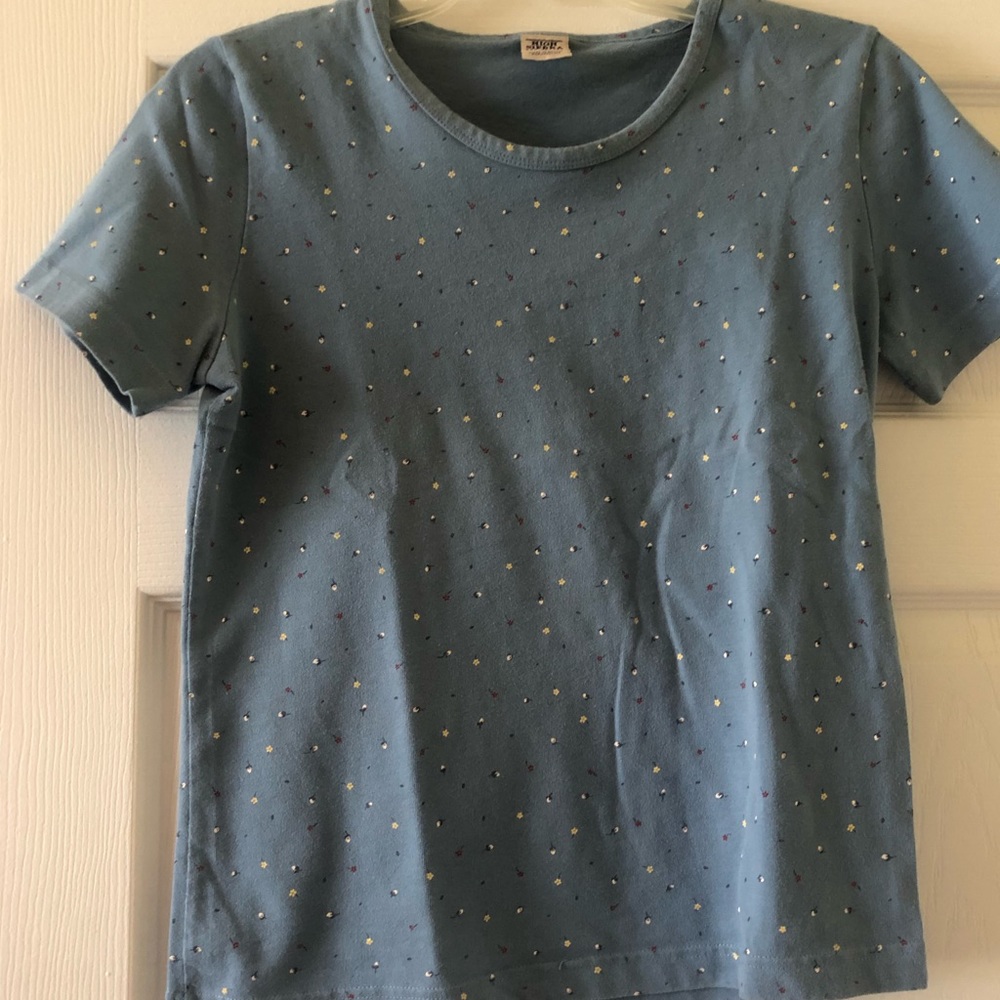 Cute Floral Blue Crop top